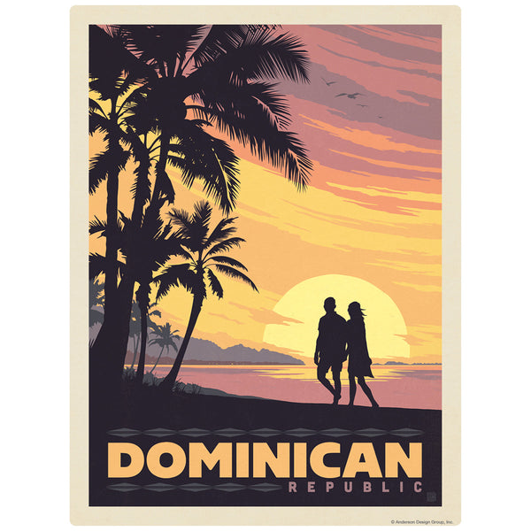 Dominican Republic Sunset Beach Decal