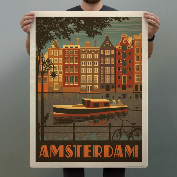 Amsterdam Netherlands Canal Boat Decal
