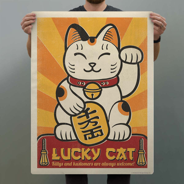 Maneki-neko Cat Wall Sticker - TenStickers