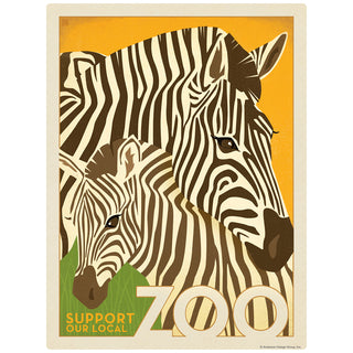 Zebras Support Our Local Zoo Decal