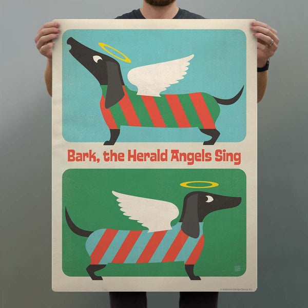 Bark The Herald Angels Sing Holiday Dog Decal