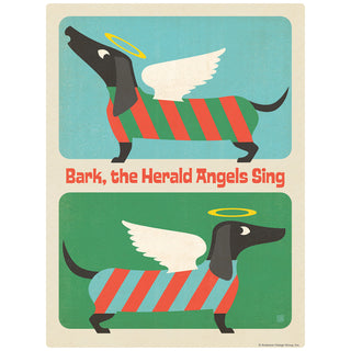 Bark The Herald Angels Sing Holiday Dog Decal
