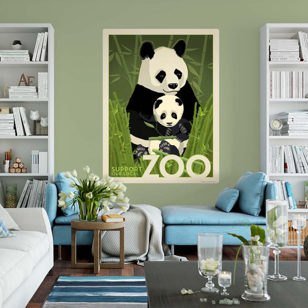 Panda Bears Support Our Local Zoo Decal Decal