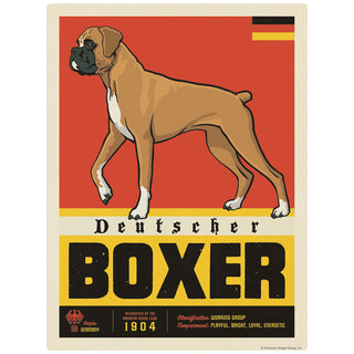 Deutscher Boxer Dog Facts Decal
