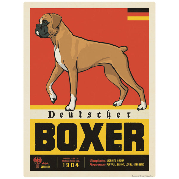 Deutscher Boxer Dog Facts Decal