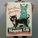 Happy Cat Kitty Litter Purr More Hiss Less Decal