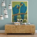 Blue Macaw Parrots Support Our Local Zoo Birds Decal