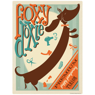 Foxy Doxie Dog Parlor Decal