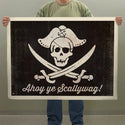 Pirate Flag Ahoy Ye Scallywag Decal