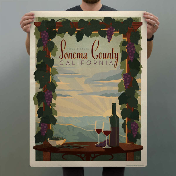 Sonoma County California Wine Decal