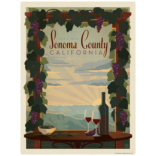 Sonoma County California Wine Decal