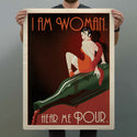 I Am Woman Hear Me Pour Wine Decal