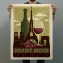 Pinot Noir Paris France Eiffel Tower Decal
