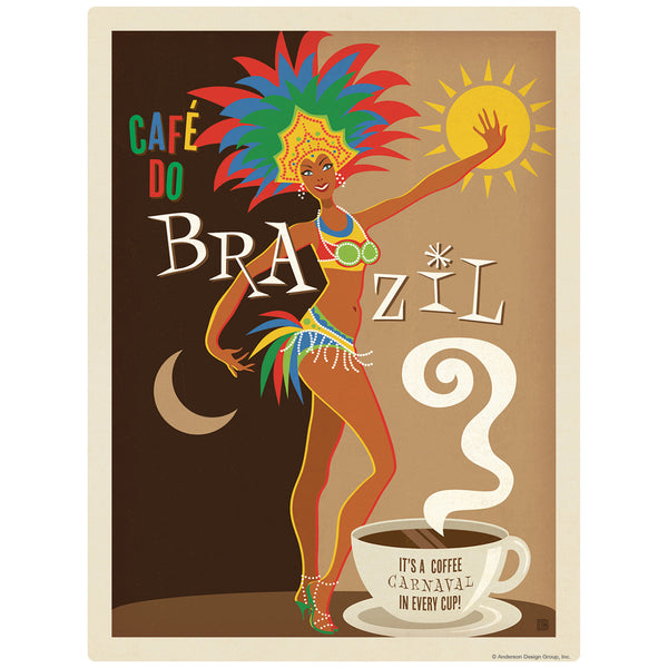 Cafe Do Brazil Coffee Decal