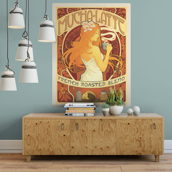 Mucha Latte French Roasted Coffee Decal