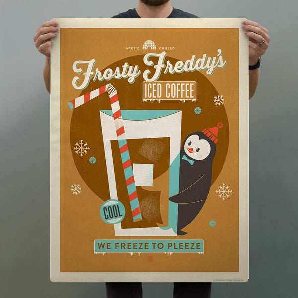 Frosty Freddys Iced Coffee Decal