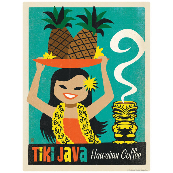 Tiki Java Hawaiian Coffee Decal