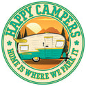 Retro Camper Sunset Decal (Choose Wording)