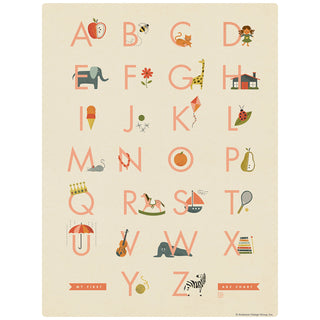 My First ABC Alphabet Chart Decal For Girls
