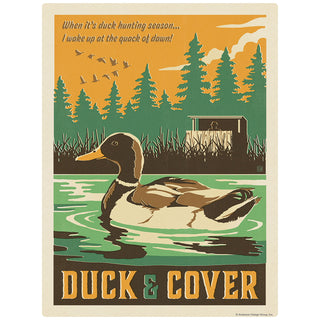Duck And Cover Hunting Decal