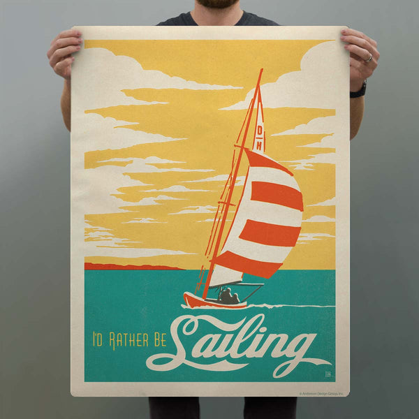 Id Rather Be Sailing Decal