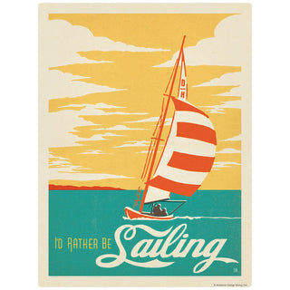 Id Rather Be Sailing Decal
