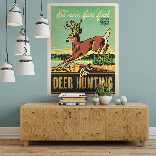 Go Deer Hunting Fast Food Decal