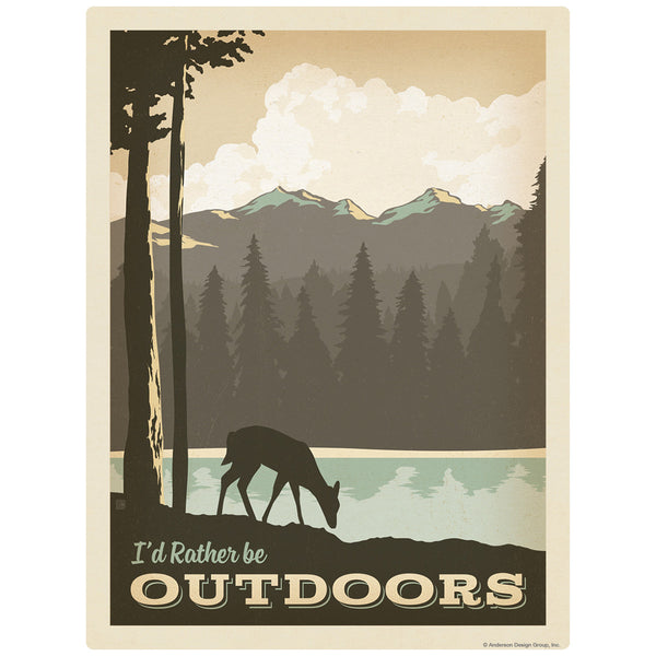 Id Rather Be Outdoors Decal
