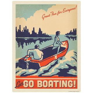 Lets Go Boating Decal