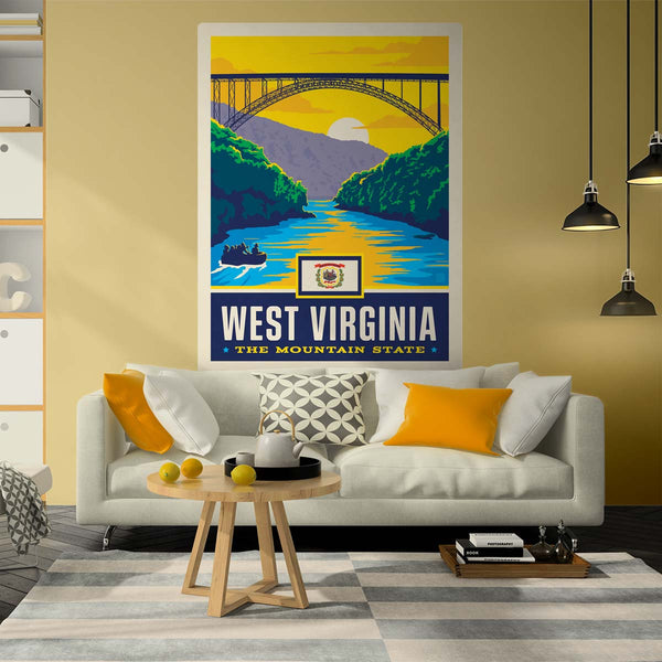 West Virginia Mountain State Decal