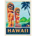 Hawaii Aloha Island State Tiki Statues Decal