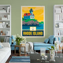 Rhode Island Ocean State Pomham Rocks Lighthouse Decal