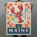 Maine Pine Tree State Lobster Decal