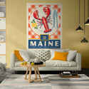 Maine Pine Tree State Lobster Decal