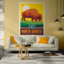 North Dakota Peace Garden State Buffalo Decal