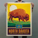 North Dakota Peace Garden State Buffalo Decal