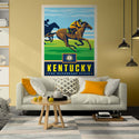 Kentucky Bluegrass State Horse Racing Decal