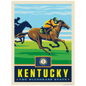 Kentucky Bluegrass State Horse Racing Decal