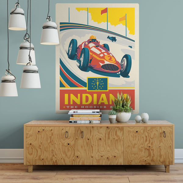 Indiana Hoosier State Indianapolis Speedway Decal