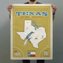Texas Lone State State Map Decal