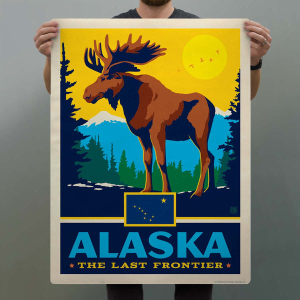 Alaska Last Frontier State Moose Decal
