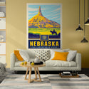 Nebraska Cornhusker State Chimney Rock Decal