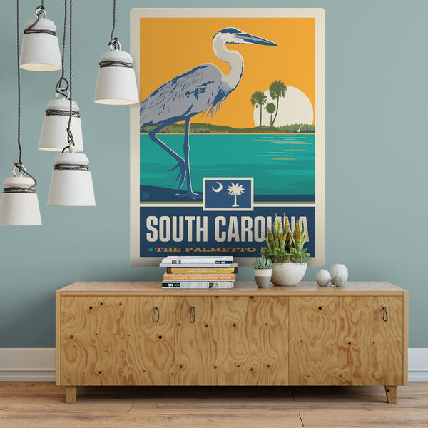 South Carolina Palmetto State Heron Decal