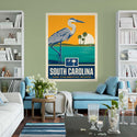 South Carolina Palmetto State Heron Decal