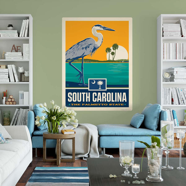 South Carolina Palmetto State Heron Decal