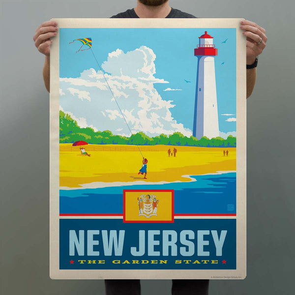 New Jersey Garden State Lighthouse Decal