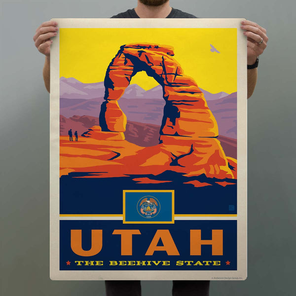 Utah Beehive State Delicate Arch Decal