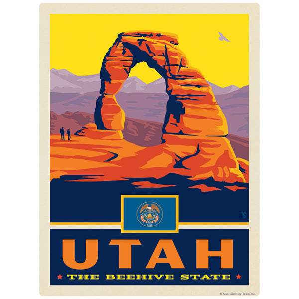 Utah Beehive State Delicate Arch Decal