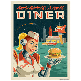 Asteroid Diner Space Travel Decal