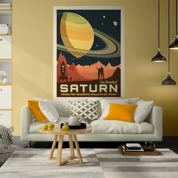 Saturn Space Travel Decal